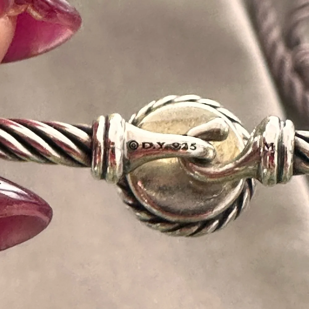 🩷David Yurman Silver Bracelet with amethyst Châtelaine Bracelet silver 925 - Picture 6 of 11